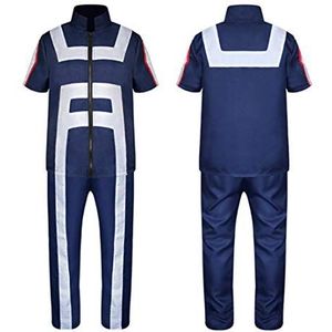 My Hero Academia Izuku Midoriya Kostuum Katsuki Bakugo High School Gym Trainingspak Uniform Cosplay Kostuum voor mannen vrouwen kinderen S, marineblauw, S