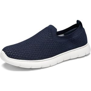 kumosaga Instapsneakers for heren, ademende, comfortabele casual wandelschoenen van mesh, lichtgewicht elastische sportschoenen for heren (Color : Blue, Size : EU41)