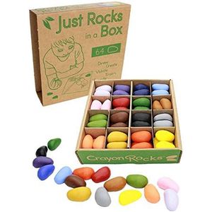 Crayon Rocks - Niet-giftige soya kinderen waskrijt - (64) krijt in 16 kleuren in een kraftpapier doos - ""Just Rocks"" (16 kleuren)