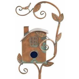 Metalen vogelnest duif papegaai huis rustieke vogel huis beugel vogelkooi tuin patio zigzag kunst outdoor decor geschenk vogel benodigdheden (kleur: A)