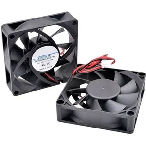 1 ventilator ACP7020 7 cm 70 mm 70 x 70 x 20 mm DC 12 V 24 V 2-polig voor chassis, CPU-voeding (12 V Dual BALL_Fixed Color)