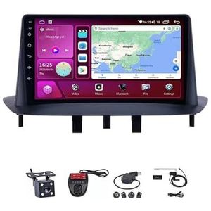 Android Double Din Car Stereo 9 Inch Touchscreen Autoradio Autotoebehoren Multimedia Stuurwielbediening Met Navigatie Plug And Play Voor Renault Megane 3 Fluence Samsung SM3 2008-2014(M100S WIFI 1G+