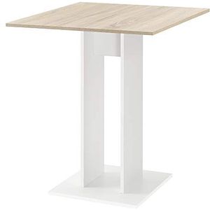 Design eettafel Lindesnes vierkant 65x65x78 cm hout en wit