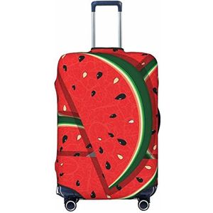 LAMAME Zonsondergang Palm Gedrukt Koffer Cover Elastische Beschermhoes Wasbare Bagage Cover, Rode Watermeloen, XL
