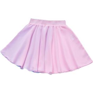 Chiffon rok dames ballet dans chiffon rok pure kleur bloemenprint praktijk tricot ballet dans jurk vrouw meisje, Xd-roze, S(Height 60-120cm)