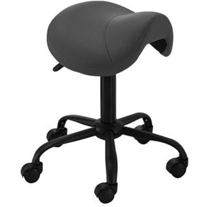 FXLUHAY Draaistoel, ergonomische stoel, medische zadelkruk, 43 cm - 53 cm, hydraulische rolstoelstoel, 360° draaibare zadelstoelstoel voor thuis, werk, kantoorstoel (zwart)