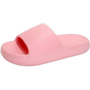 Non-slip Bathroom Slippers,Soft Slippers,Indoor And Outdoor Platform Pool Slippers Shower Slippers (Color : Pink, Size : 38 39)