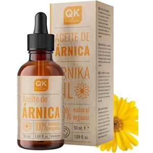 QKnatur ARNICA - 100% Pure Arnica Montana Olie - Spierspanning, Nek, Schouders, Rug - Organisch - Plantaardig - 50 ml