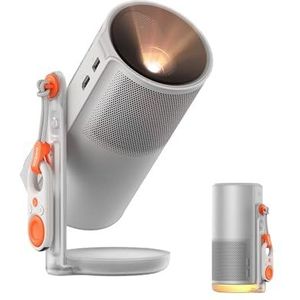 XGIMI MoGo 4 2025 NIEUWE draagbare beamer, Google TV met gelicentieerde Netflix, 360° verstelbare standaard, 2,5 uur speeltijd, 12W Harman Kardon, buitenshuisbeamer, wifi, Bluetooth, inclusief filter