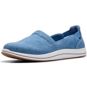 Clarks Breeze Step II instappers voor dames, Blue Interest Textiel, 5.5 UK Wide