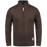 !Solid - Gebreid Vest - Bruin - Normale Pasvorm