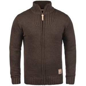 !Solid - Gebreid Vest - Bruin - Normale Pasvorm