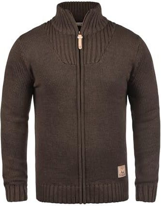 !Solid - Gebreid Vest - Bruin - Normale Pasvorm