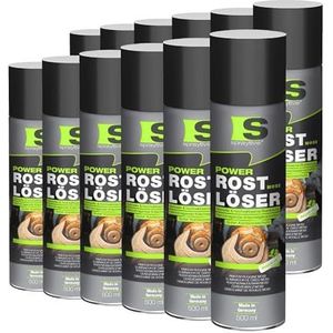 Spraytive 12 x 500 ml Power roestoplosser MoS2 Spray – zeer effectieve roestverwijderaar met vast smeermiddel – kruipbaar, wrijvingsarm, corrosiebeschermend – voor auto's, werkplaats en industrie