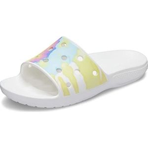 Crocs Classic Tie-Dye Graphic Slide, teenslippers, uniseks, volwassenen, Cool Multi, 48/49 EU