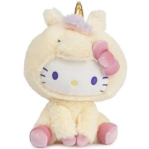 GUND Sanrio Hello Kitty Eenhoorn pluche dier, premium knuffeldier vanaf 1 jaar, geel, 15,2 cm