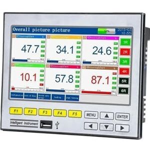 Datalogger voor temperatuur, luchtvochtigheid, druk, spanning en stroom in real-time met 1-16 kanalen (3 kanalen)