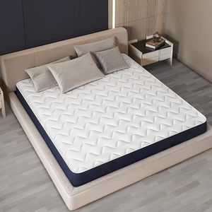 Matras 130 x 190 van hypoallergeen waterfoam | Hoogte 10 cm | Vulling van watten en ademende 3D-stof, anti-huisstofmijt en schimmelwerend | Gemaakt in Italië