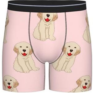 Boxer slips, heren onderbroek Boxer Shorts been Boxer Slip Grappige nieuwigheid ondergoed, Labrador Golden Retriever Hond, zoals afgebeeld, XL