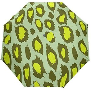 Gele Luipaard Art Automatische Paraplu Winddicht Opvouwbare Paraplu's Auto Open Sluiten voor Meisjes Jongens Vrouwen, Patroon, M