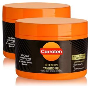 Carroten Intensieve looigel 300 ml (2 stuks) - bruiningsversneller met kokosolie en vitamine A & E - caroteen-bruiningsgel voor snel bruinen