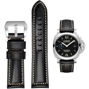 FOUUA Lederen Vintage Militaire Horloge Band 22mm 24mm 26mm voor PANERAI LUMINOR