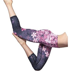 Vrouwen Hoge Taille zachte Yoga Broek Butt Lifting Anti Cellulitis Workout Legging Tummy Controle Elastische Ondoorzichtige Workout Sport Running (Color : Cherry blossoms, Size : Medium)