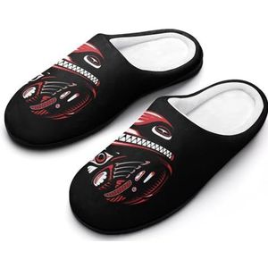 Tribal Katoenen Slippers Voor Vrouwen Warme Anti-Slip Rubber Zool Huis Schoenen Voor Indoor Hotel 11-12 (42-43)