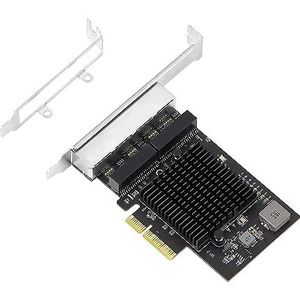 2.5 4 Port PCIe 10/100/1000/2500Mbps 8125B Chip 4 Port Networking Card Adapter Voor Desktop