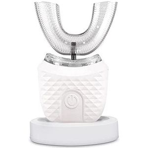 Ultrasone automatische tandenborstel, 360 ° elektrische tandenborstel, tandenbleekborstel, draadloos opladen, tandenborstel, U-vormige sonische elektrische luie tandenborstel voor kinderen,