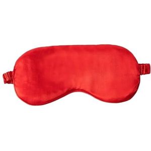 Zijden ruche slaap oogmasker zachte slapende ooghoezen veelkleurig nachtdroom verduisterende oogpatches voor vrouw man om beter te slapen (rood-B)