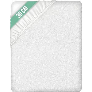 Matrasbeschermer van zachte badstof, waterdicht, mijtdicht, 80 x 190/200 cm, voor 80 cm brede bedden (alle maten)