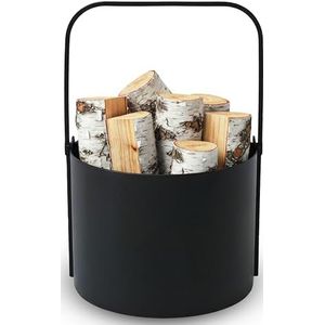 ORA-TEC Vilten mand voor haardhout, haardhoutmand, 45 x 24 x 40 cm, tas
