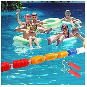 Swimming Pool Safety Rope Float Line Divider Rope 8/16/18/20/24 Foot Long Pool Float Rope, Deep Shallow End Safety Divider Line, for Inground Pool/Dangerous Areas, with 2 Stainless Hooks (Color : Dia