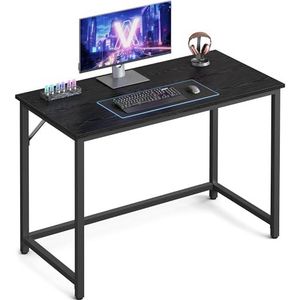 VASAGLE bureau, klein computerbureau, bureau voor werkkamer, slaapkamer, 100 x 50 x 76 cm, industrieel ontwerp, metalen frame, zwart LWD041B56