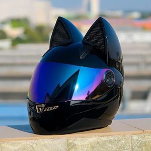 Motorhelm, DOT/ECE-gecertificeerde zonneklep for jongeren, volwassenen, mannen en vrouwen, alle seizoenen D, XXL = 60-61 cm(H,L=5657cm)