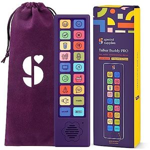 Special Supplies AAC communicatieapparaat voor logopedie, spreker buddy communicatieapparaat voor non-verbale kinderen en volwassenen, autisme spreekhulpmiddelen voor thuis of school, reistas,