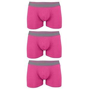 noTrash2003 3 stuks voordeelset heren boxershort onderbroeken boxershorts ondergoed 95% katoen 5% elastaan, fuchsia, S