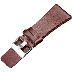 EDVENA 22 Mm 24 Mm 26 Mm 28 Mm 30 Mm 32 Mm Horlogeband Compatibel Met Diesel Horlogeband Zilver Zwart Goud Roestvrij Staal Heren Horlogeband Lederen Band (Color : Leather strap-03, Size : 24mm)