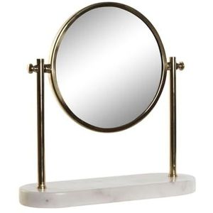Home ESPRIT spiegel, wit, goud, metaal, marmer, 30 x 10 x 30 cm