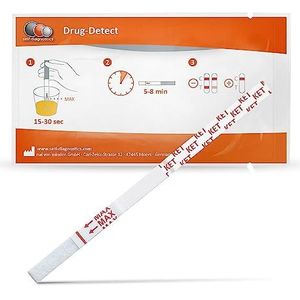 self-diagnostics drugs sneltest Ketamine (KET) - Vitamine K - Special K - cut-off: 1000 ng/ml - 10 teststrips - 5 min drugs drugs sneltest - ketamine test - urine drugstest - diptest