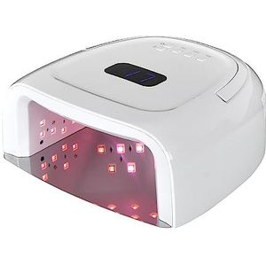 UV-nagellamp, LED UV Nagellamp 60W Professionele Nageldroger Oplaadbare Nagellamp Draadloze Gel Polish UV Cure Light Draadloze Nagel UV LED Lamp Manicure Machine(Red light)