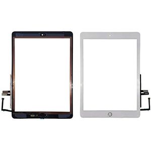 Mustpoint Touch Screen Digitizer + Home Knop Vervanging voor iPad 6 (2018) A1893 A1954 (Wit)