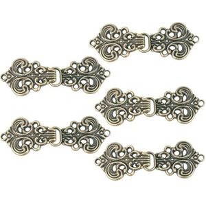 Shirt Cinch Swirl Clip Cape Clips, Sjaal Cardigan Clips Pakket van 5 paar Swirl Clasp Sluitingen Legering(Type a Bronze)