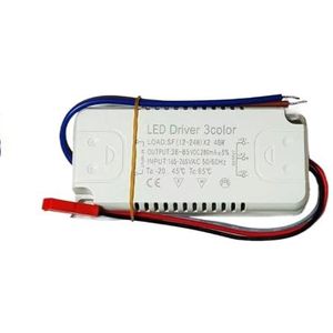 (2 Soldeerpunten) 7MM-180D 5B9CX2 2835 Type--S buigbare constante stroom LED-strip met LED-driver voor gebruik in kroonluchters. (Kleur: (12-24W)-2)