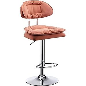ShuuL Barkruk verstelbare tegenkruk barkruk, ontbijt restaurantkruk, lederen draaiende barkruk, 360 graden draaibare stoel voor aanrecht (kleur: C1)