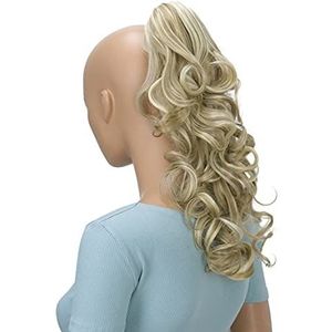 CAISHA 40cm Haarstukje Vlecht Paardenstaart Haarextensies Volumineus Golvend Lichtblond Mix H210