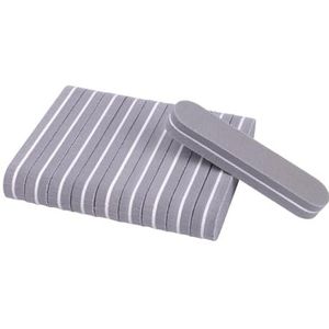 nagelbufferde zandkorrels 50 Pcs Multicolor Nail File Sponge Buffers 100/180 Grit 2-Sided Sanding Polishing Block(Grey)