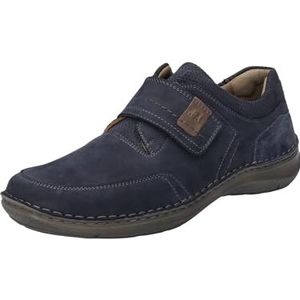 Josef Seibel Anvers 83 Herenschoenen met klittenbandsluiting, breedte K (extra breed), verwisselbaar voetbed, Indigo, 44 EU X-Ancho