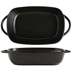 Keramische ovenschaal, taartschaal, Rechthoekige bakpannen Lasagnepannen for koken Keuken Taart Diner Banket en dagelijks gebruik, 2 stuks,A (Color : C)